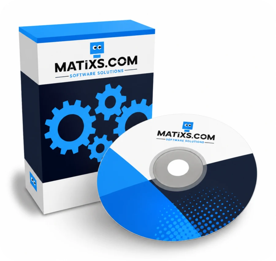 Softwaredoos en dvd van Matixs.com, software solutions