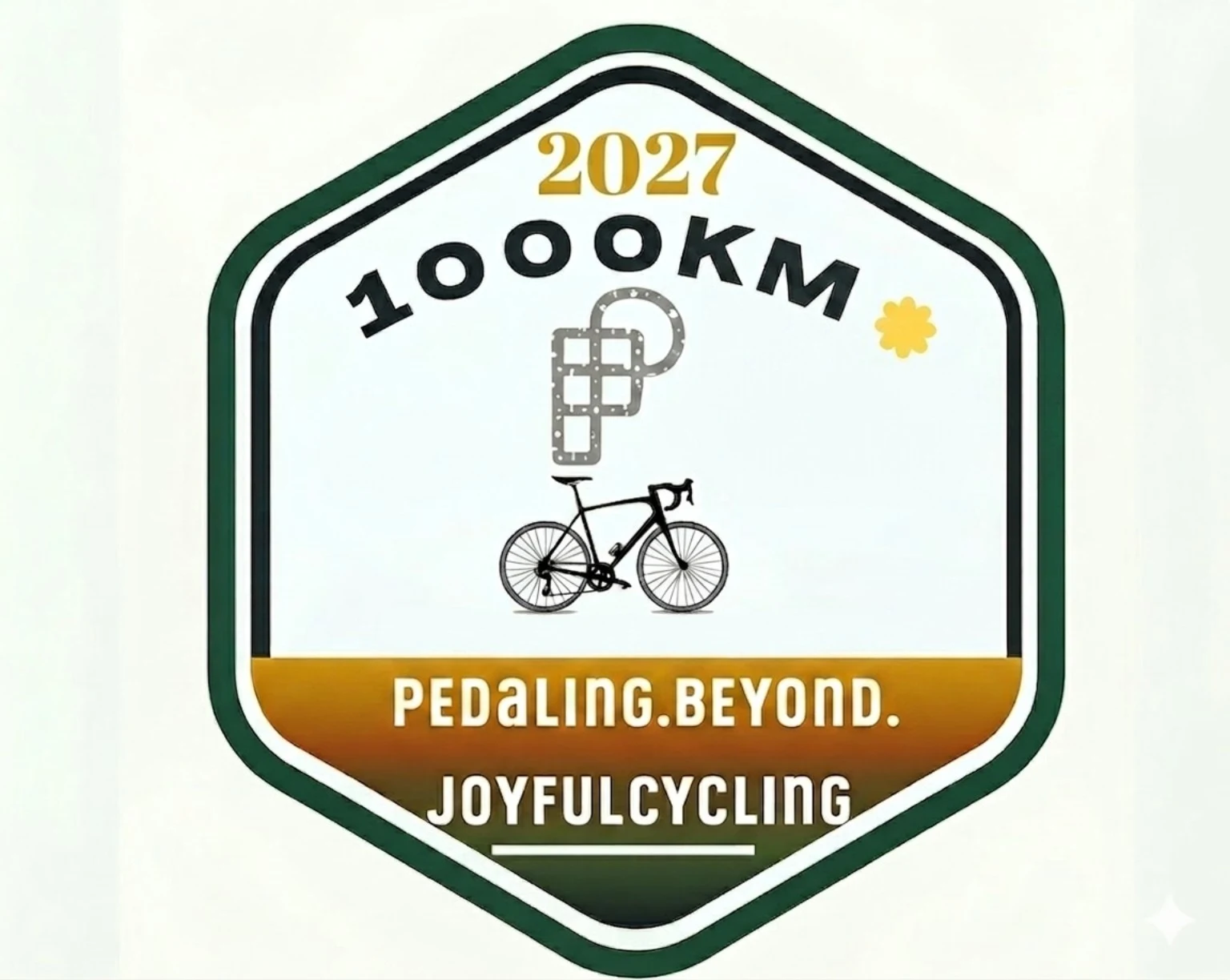 Logo 2027 — 1000 km, Pedaling Beyond Joyfulcycling