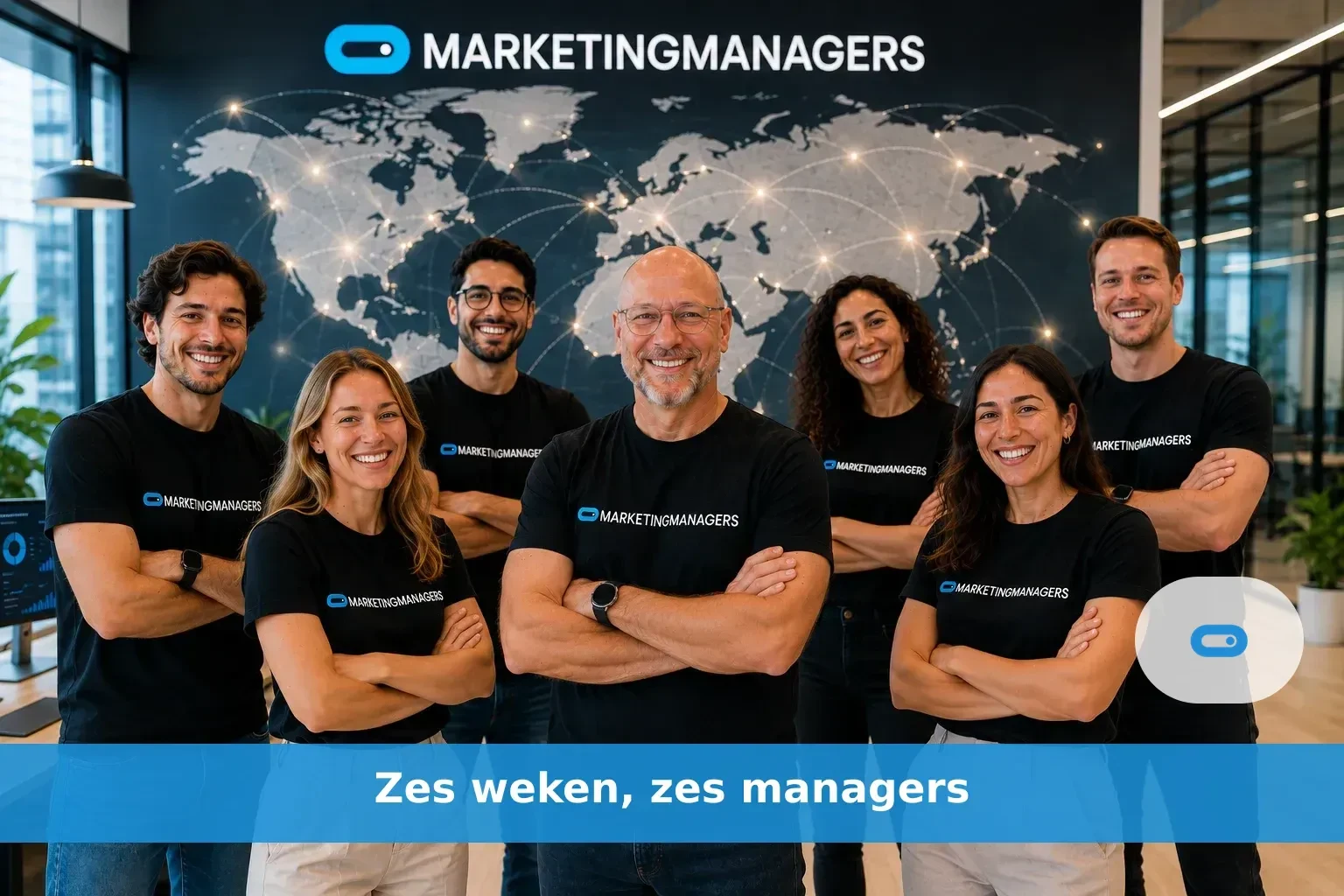 Campagnebeeld: Zes weken, zes managers