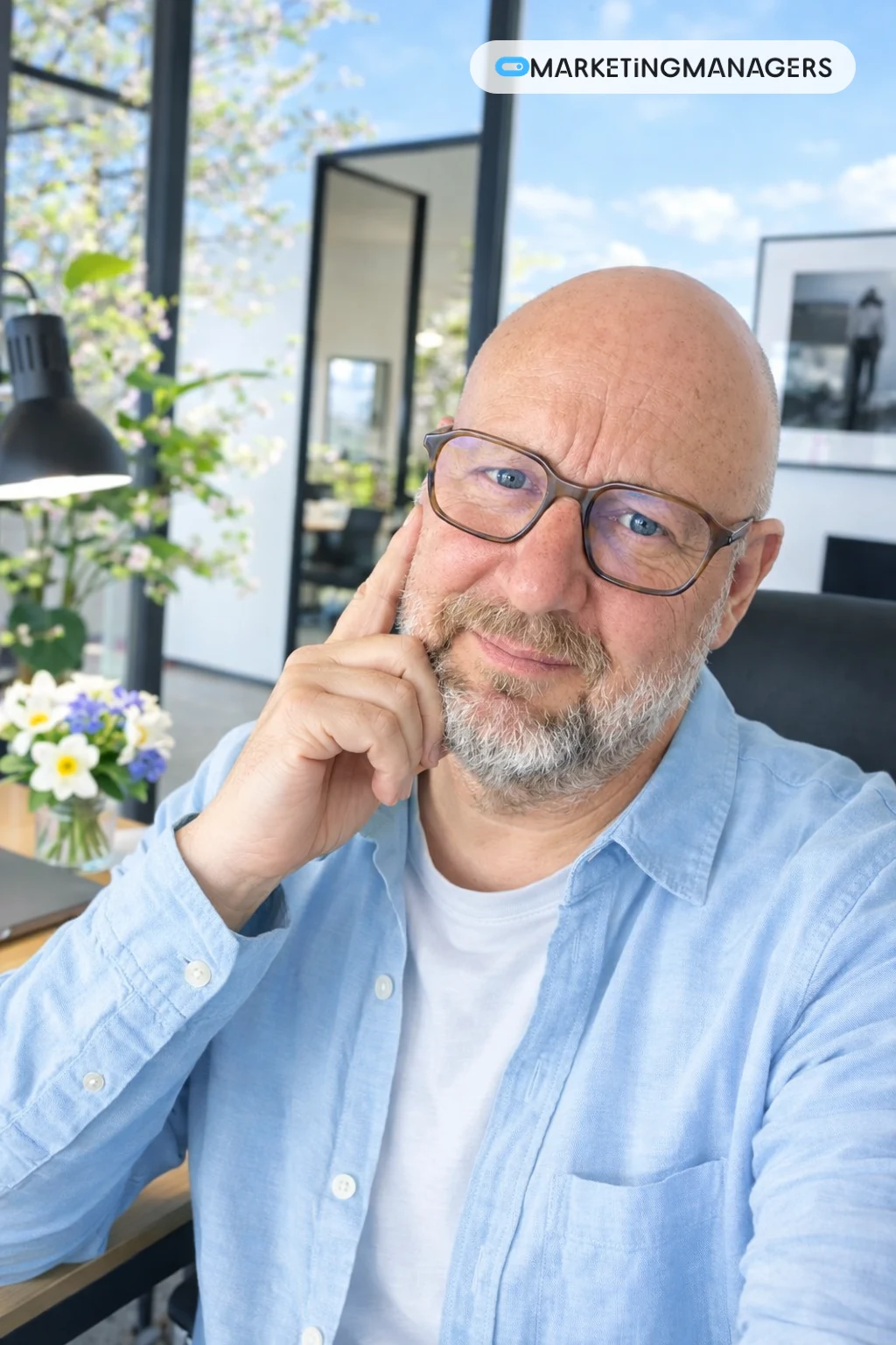 Lente: dezelfde foto met bloemen