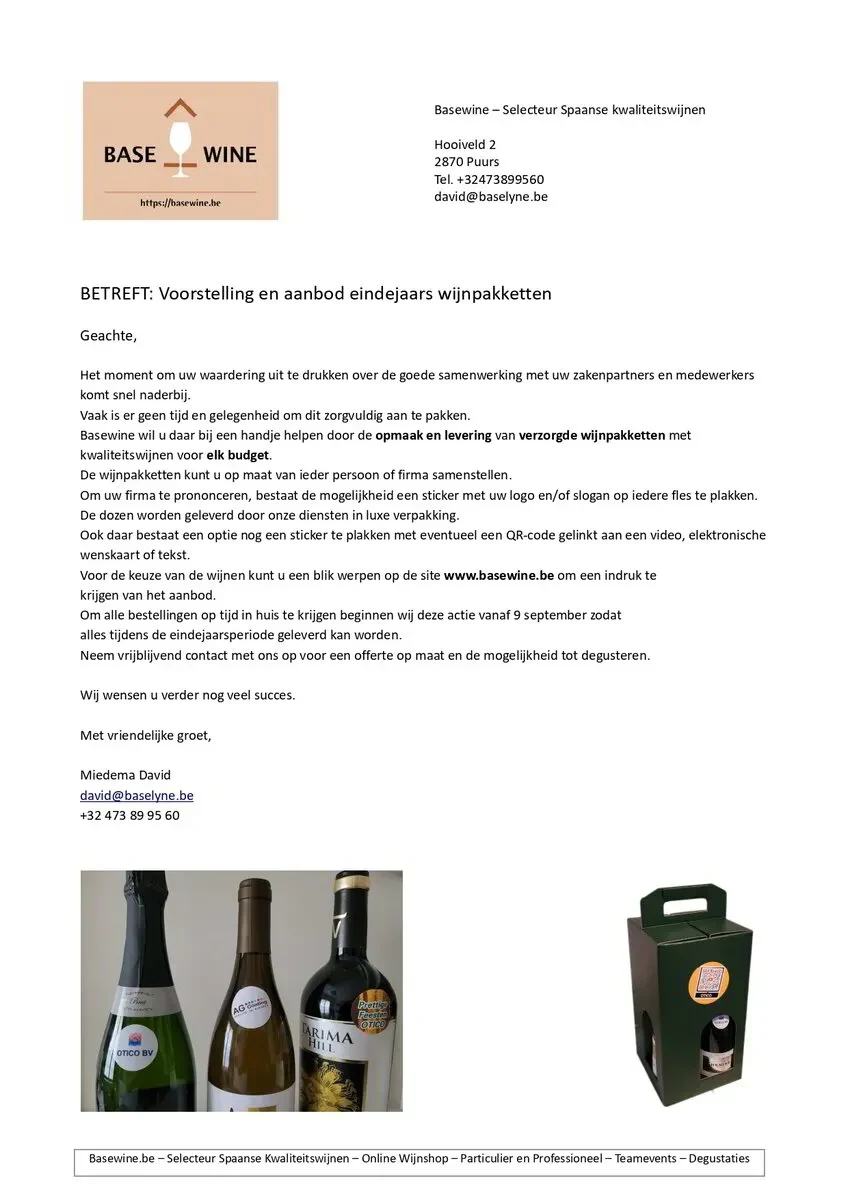 Wijnaanbod