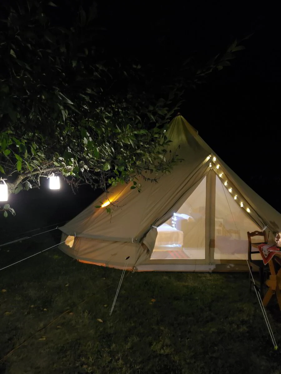 Glampingtent onder de sterren