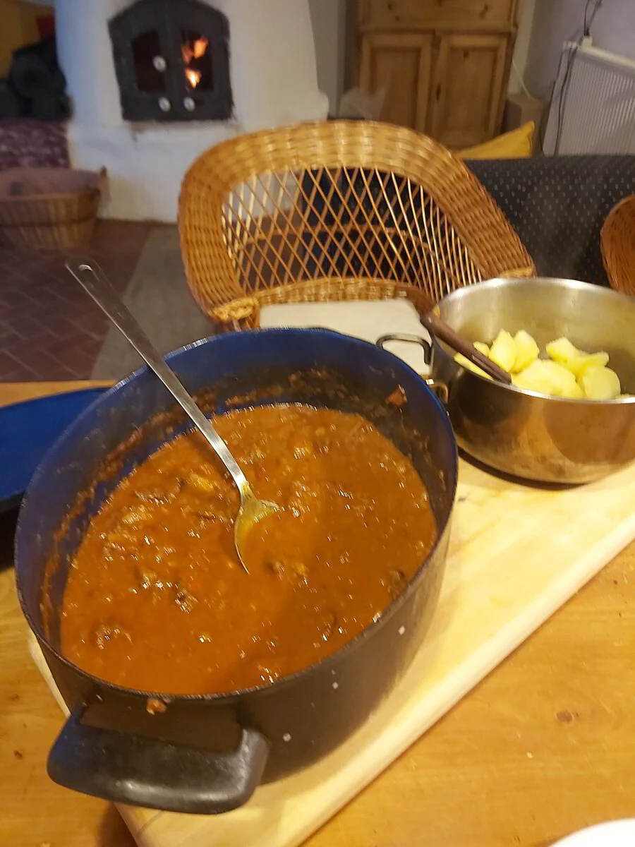 Goulash in de ketel